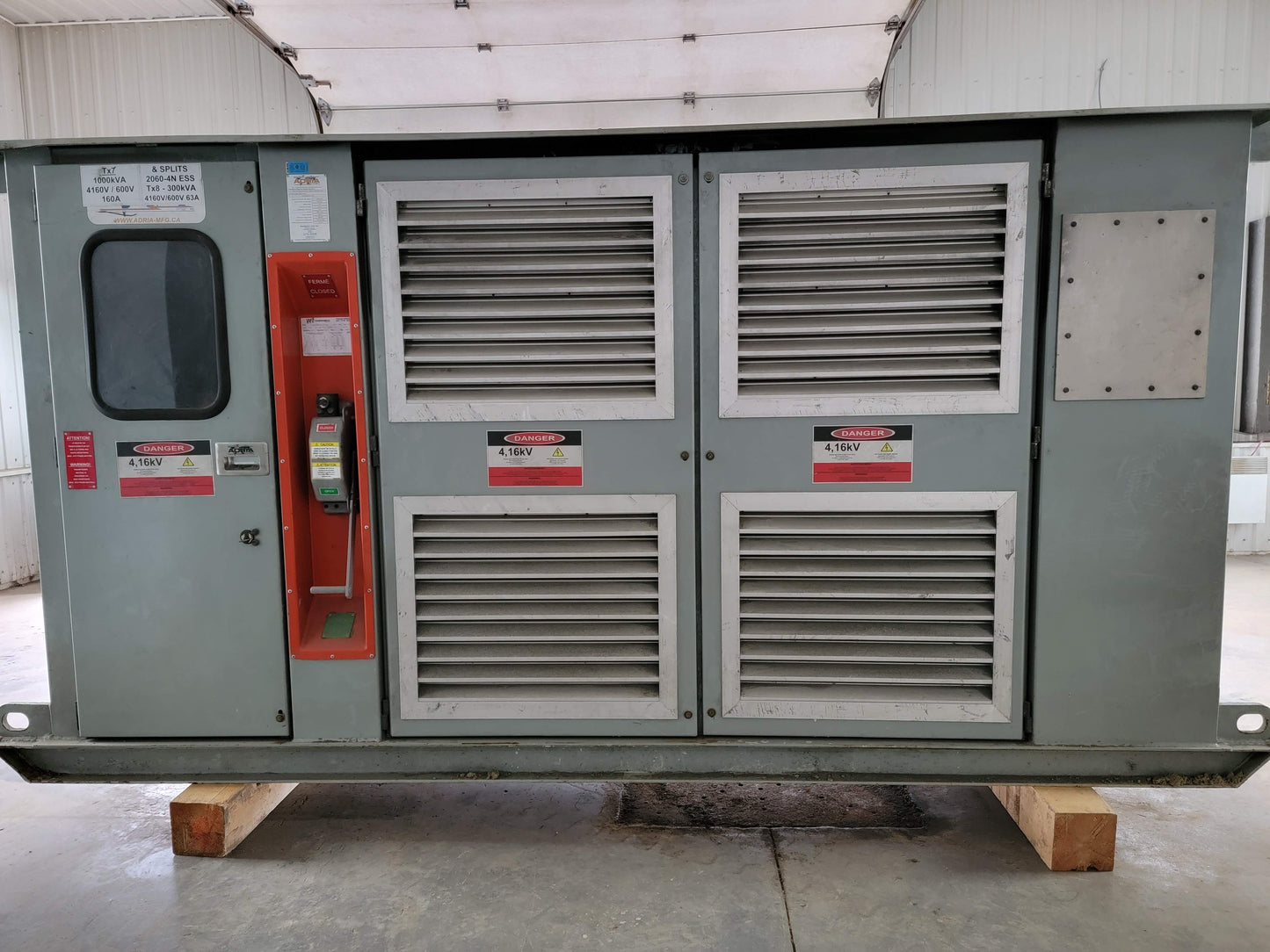 4160V - 600V, 1000KVA Underground Portable Substation for mines or tunnels
